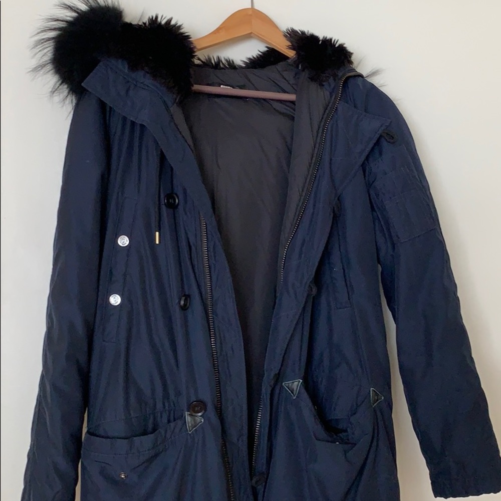 Kooples Fur Hood Coat